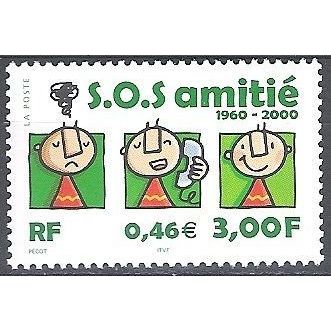 France 2000 Michel 3496 Neuf ** Cote (2008) 1.00 € 40 Ans S.O.S. amitié