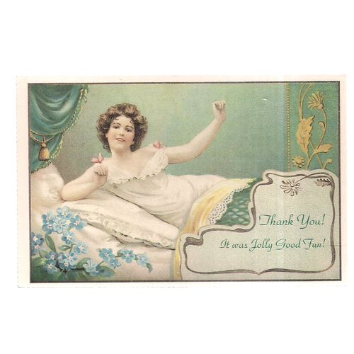 A THANK YOU used postcard.. repro. 1993 =