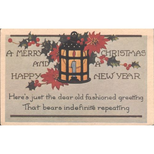 Vintage USA PC - A Merry Christmas And A Happy New Year