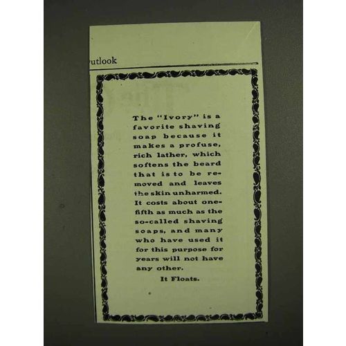 1903 Ivory Soap Ad - Favorite Shaving Soap