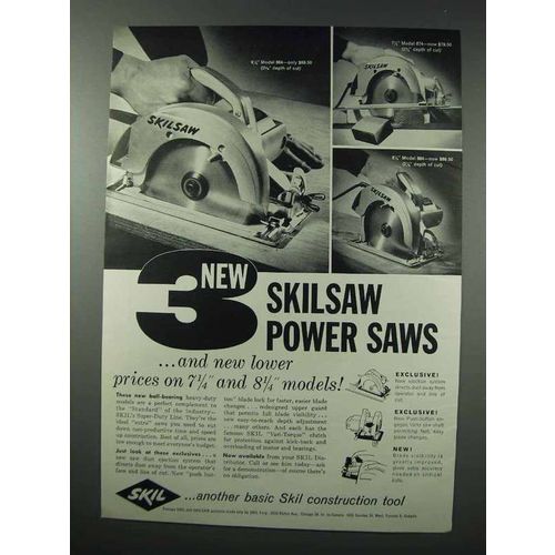 1959 Skil Skilsaw Ad - Model 864, 874, 884