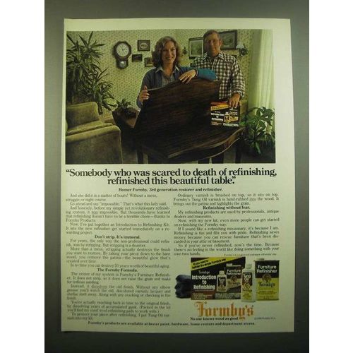 1980 Formby's Tung Oil and Furniture Refinisher Ad - Scared to Death