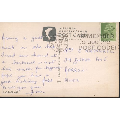 Vintage GB Postcard 1977 - Ely, Capital Of The Fens, Cambridgeshire