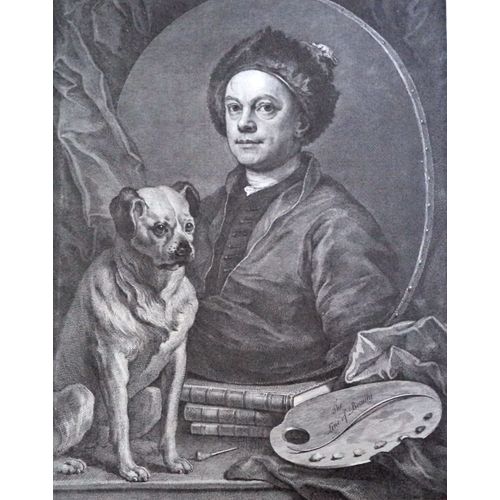 Hogarth Portrait Antique Engraving Print Poster satire cartoon wall art decor