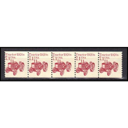 2127 7.1c Tractor Barely Clears MNH Dry Gum PNC 1/5 X0700
