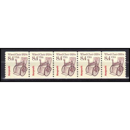 2256 8.4c Wheel Chair Fine MNH Dry Gum PNC 1/5 X3061