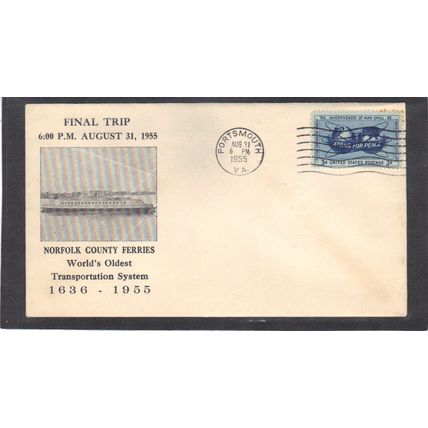 Event Ferries Final Trip 1070 3c Atoms for Peace (Unkn Cachet-U/A) CV00855