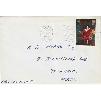 GB 1967 Paintings 4d FDC St Albans pm