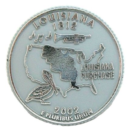 Louisiana State Quarter Fridge Magnet