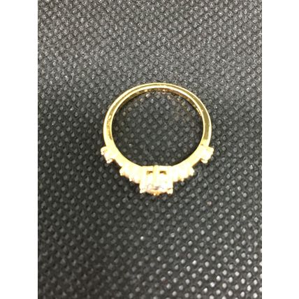 Ring Wedding Engagement 14k Yellow Gold Filled with Diamonds #153 USA Se