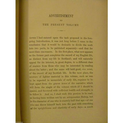 ANNALS OF MY EARLY LIFE by CHARLES WORDSWORTH TWO 2 VOLUME SET 1891 & 1893