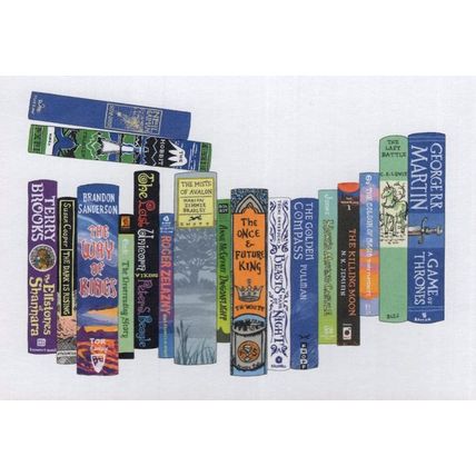 A Game Of Thrones Stardust The Hobbit Fantasy Book Bookshelf Postcard