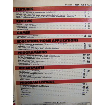 Compute!’s Gazette magazine for Commodore Computers - December 1984