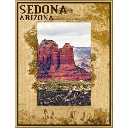 Sedona Arizona Laser Engraved Wood Picture Frame Portrait (8 x 10)