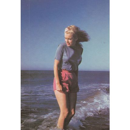 Marilyn Monroe On Malibu Beach in 1948 Rare Postcard