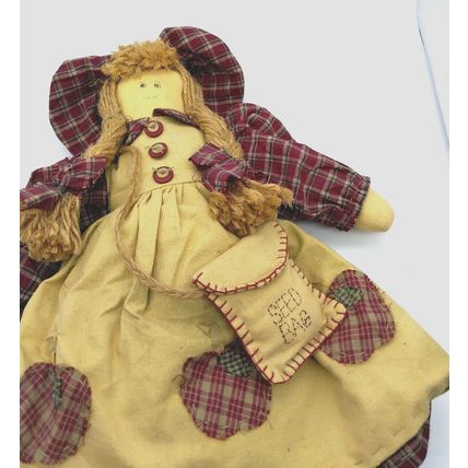Burlap Doll Straw (Rope) Hair/Watering Can - Delton Products Corp. Pennsylvania
