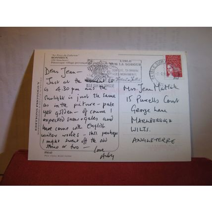 BONNIEUX, PROVENCE, FRANCE used postcard 2002 pm #