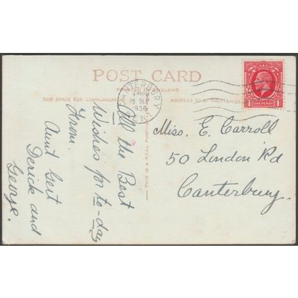 Lots of Love for your 7th Birthday, 1936 - RP Postcard
