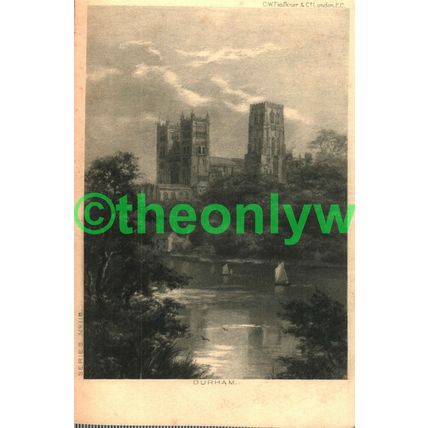 Durham (Cathedral), Rare Early Faulkner Postcard 1900/10