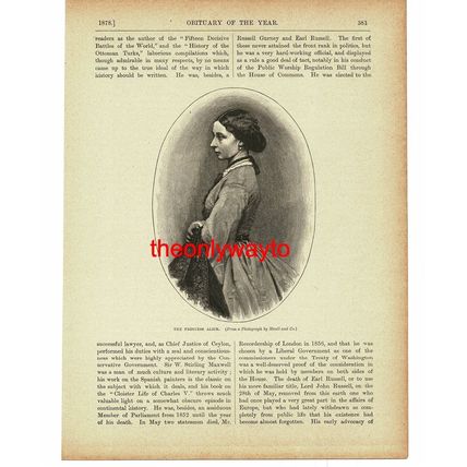 Princess Alice Maud Mary, English Princess, Died 1878, Book Illustration (Print)