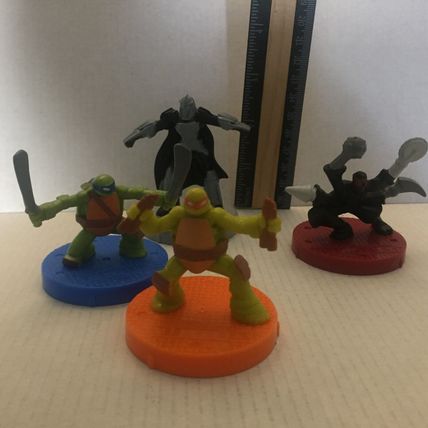 McDonalds TMNT Michaelangelo Leonardo Shredder & Footclan Happy Meal Figures