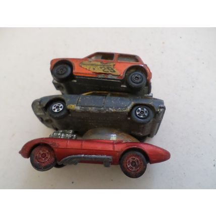 Vintage x 7 - Matchbox - Die Cast - Cars - Farm Tractor - Trailer