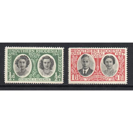 Southern Rhodesia - 1947 - Royal Visit (sg62-63) Mint Never Hinged