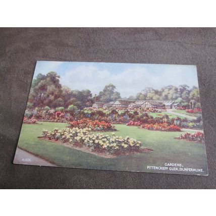 Valentines Postcard - Dunfermline Gardens - Artist BFC Parr / A1631