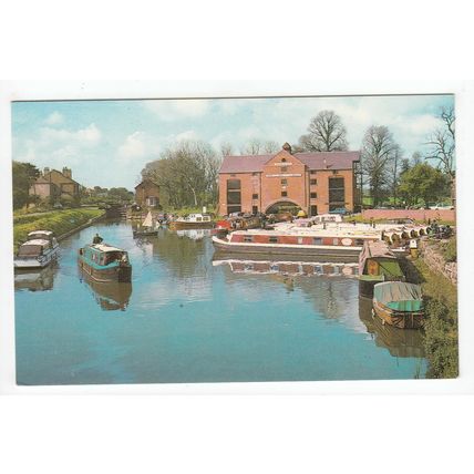 Shardlow Basin Trent and Mersey Canal Postcard Derbyshire