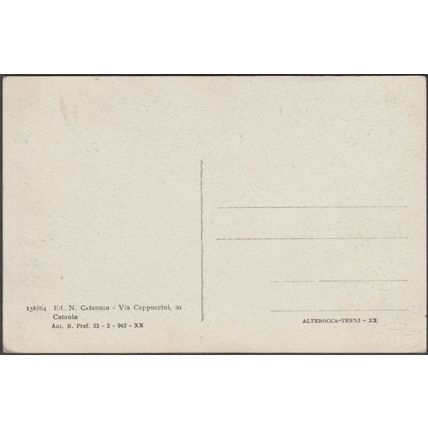 Villa Bellini, Catania, 1942 - Catanuto Cartolina