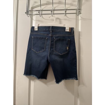 U.S. Polo Assn. Blue Denim Jean Cut Off Shorts Pockets Women's Size 8 Slim Fit
