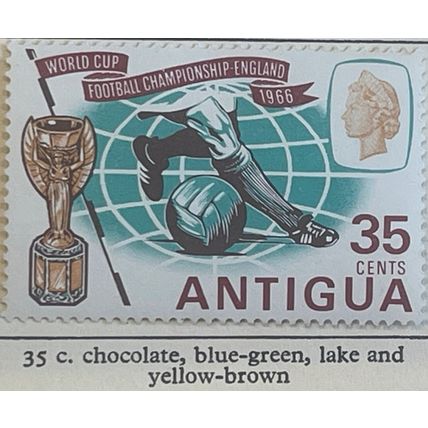 Antigua 1966 Football World Cup 35c Mounted Mint MM SG 177 stamp london England