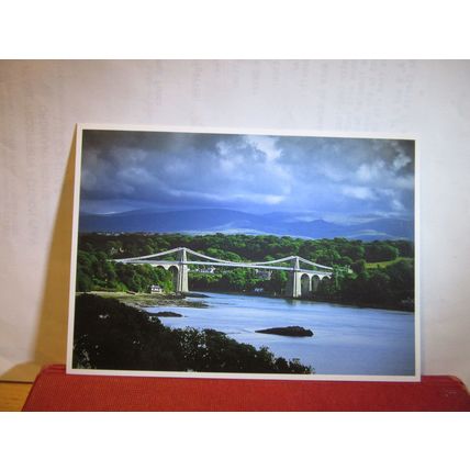 MENAI BRIDGE, WALES unused postcard by Dave Newbould =