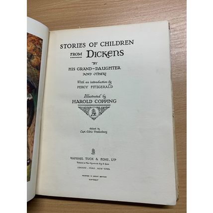 1915 "STORIES OF CHILDREN FROM DICKENS" H COPPING ART FICTION ANTIQUE BOOK (P4)