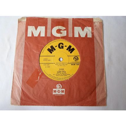 7" 1968 .BARRY RYAN .ELOISE . MGM 1442. LOVE I ALMOST FOUND YOU. VERY GOOD+