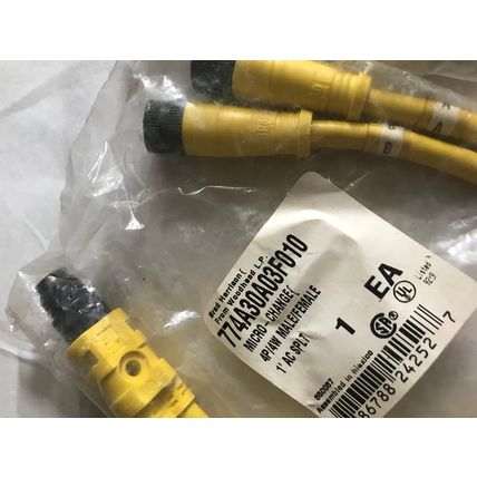 NEW BRAD HARRISON 774A30A03F010 WOODHEAD MICRO-CHANGE 4P/4W MALE/FE 1' AC,AG