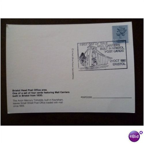 Bristol Head Post Office area 1981 SWPR15c Postcard FDI slogan Norriss art
