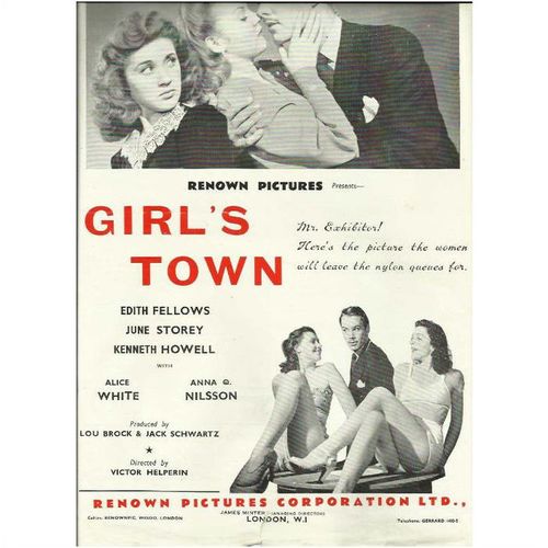 GIRLS TOWN Edith Fellows, June Storey, Kenneth Howell Press Sheet