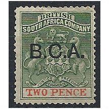Nyasaland (BCA) 1891 SG2 2d Sea Green & Vermillion Mounted Mint .. .