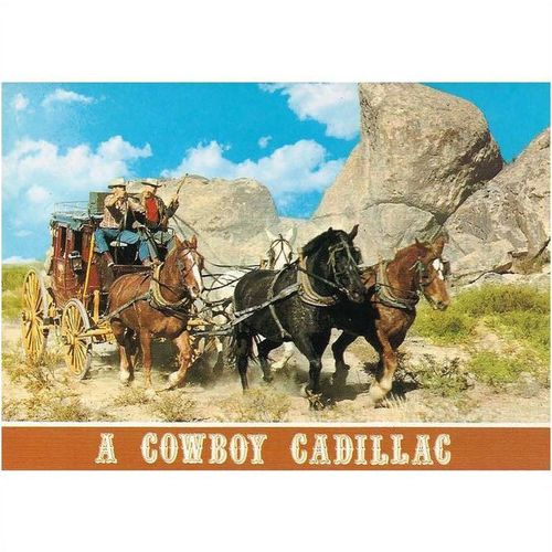 1990's "Cowboy Cadillac" - stagecoach & horses