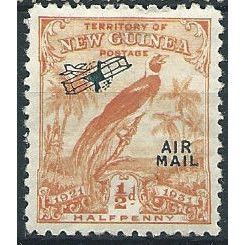 New Guinea 1931 SG163 1/2d Orange AIR Mounted Mint ... .