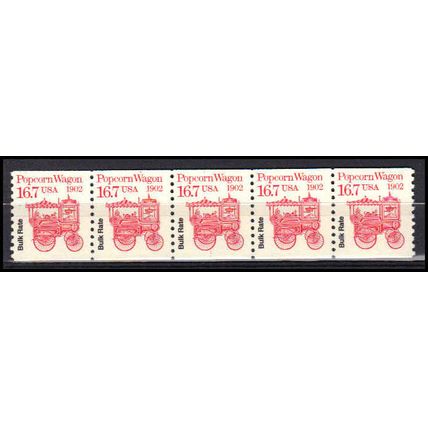 2261 16.7c Popcorn Wagon Fine MNH Dry Gum PNC 1/5 AA0503