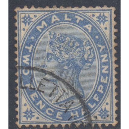 Malta Scott 11 - SG26, 1885 Victoria 2.1/2d used