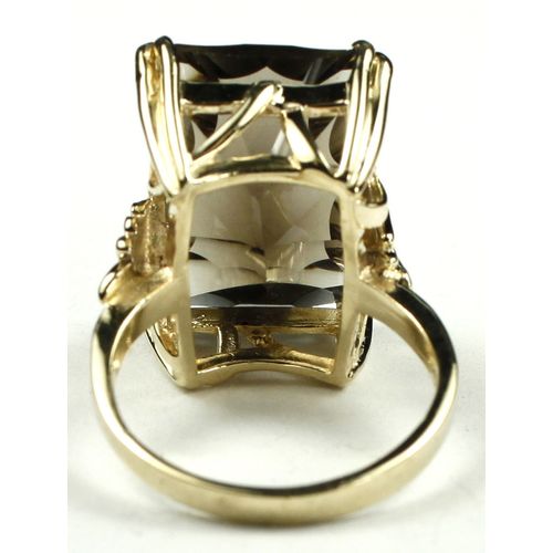 Smoky Quartz, 10KY Gold Ring, R039