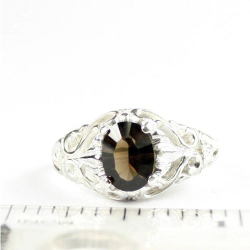 Smoky Quartz, 925 Sterling Silver Ring, SR113