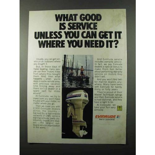 1978 Evinrude 55 Outboard Motor Ad - Service