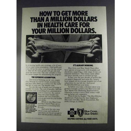 1980 Blue Cross Blue Shield Ad - Dollars in Health Care