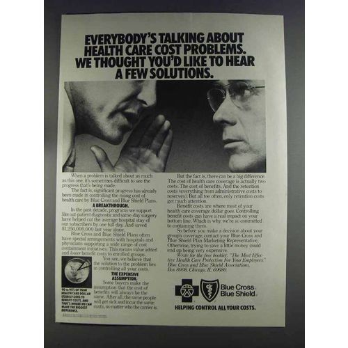 1980 Blue Cross Blue Shield Ad - Health Care Cost