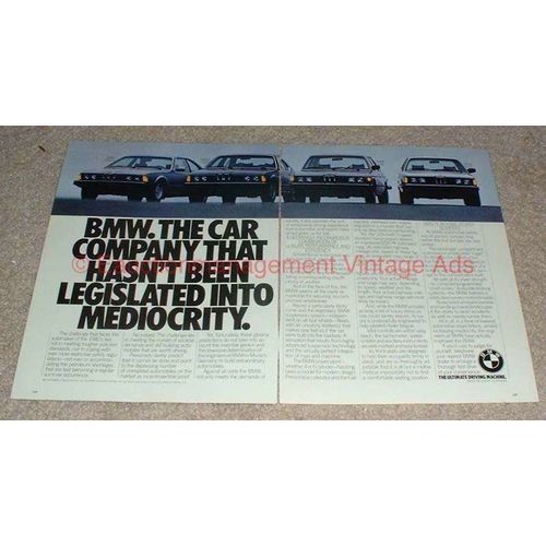 1980 BMW 633CSi, 733i, 528i, 320i 2-page Ad, NICE!!