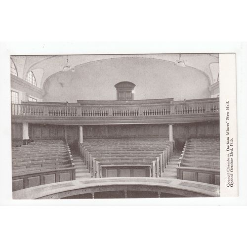 The Council Chambers Durham Miners Hall Postcard E